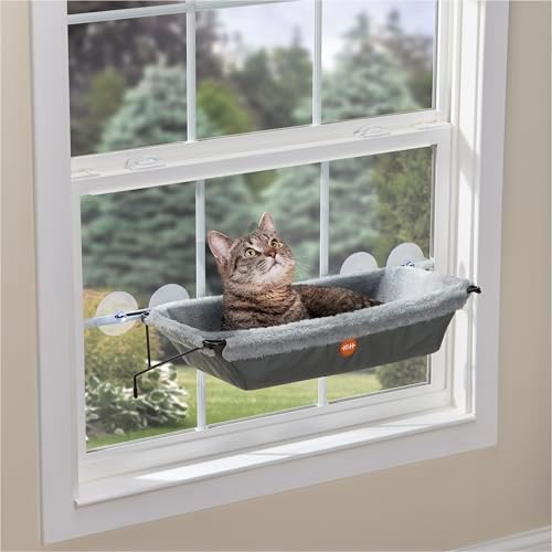 K&H Cat Window Perch, EZ Mount Cat Window Hammock, Holds 50 lbs by KHPetProducts