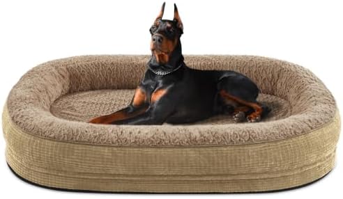 JOEJOY Orthopedic Dog Bed for Extra Large Dogs, XXL Egg-Crate Memory Foam Pet by JOEJOY