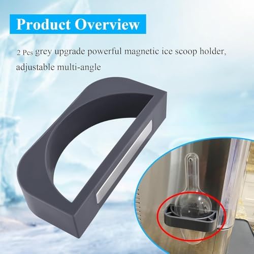 2 Pcs Upgrade Powerful Magnetic Ice Scoop Holder, Adjustable Multi-Angle - Image 2