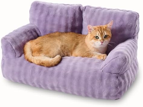 Cat Couch Bed, Cute Pet Sofa for Indoor Cats, Dusty Purple by Yaning