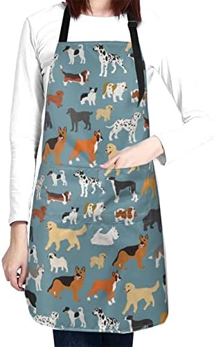 Perinsto Waterproof Apron With 2 Pockets Kitchen Chef Aprons Bibs - Image 2