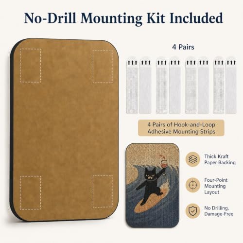 Cat Wall Scratcher, Art Cat Scratching Board - Image 4
