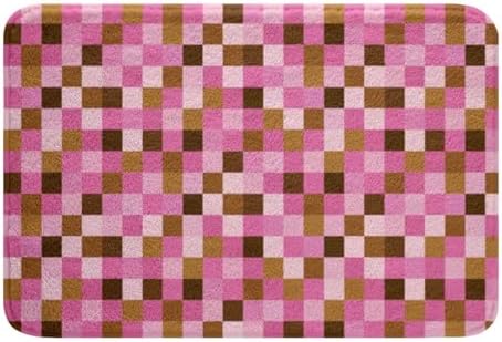 Pixel Grid Theme Bathroom Rug, Cartoon Gamepad Non Slip Bath Mat by Manfei