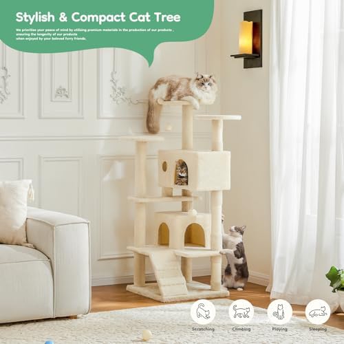 DUMOS 54-inch Cat Tree Tower - Image 2