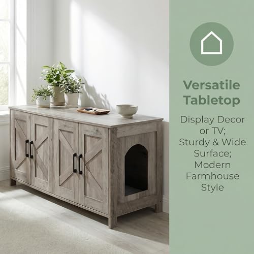 Homhedy 47.2”L Cat Litter Box Enclosure - Image 5