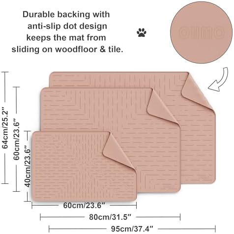 OHMO XL Cat Litter Mat, 37.5x25.2 Silicone Trapping Mat Coral - Image 5