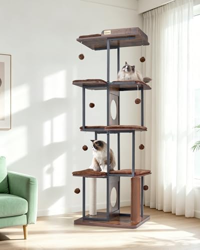 FourFurPets Large Cat Tree, 66.4" XXL Cat Tower - Image 2