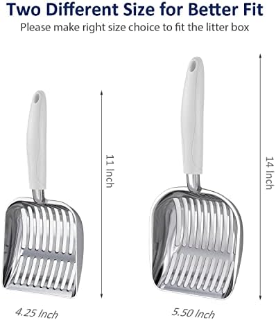 WePet Cat Litter Scoop, Aluminum Alloy Sifter, Kitty Metal Scooper, Deep Shovel - Image 4