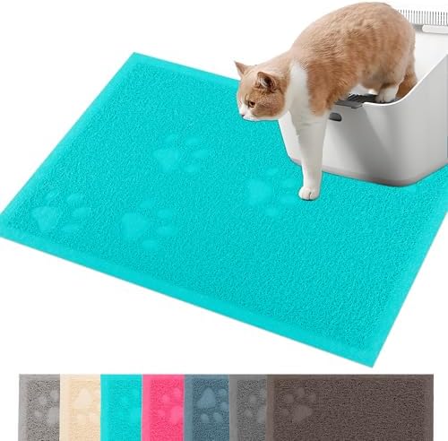 Darkyazi Cat Litter Box Mat for Floor Litter Trapping Mat Non-Slip Backing by DARKYAZI