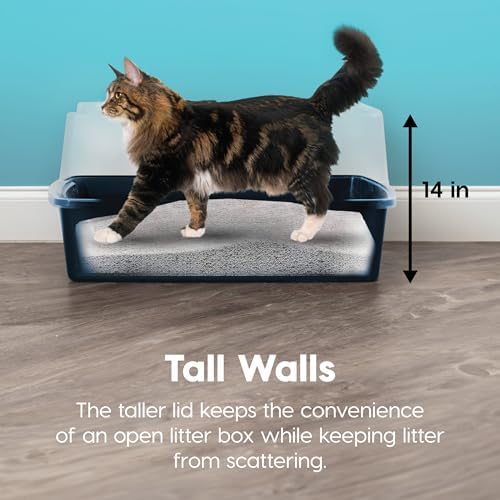 IRIS USA XX-Large High Sided Cat Litter Box, Scatter Shield - Image 4