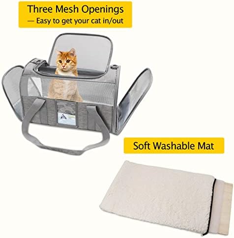 Refrze Cat Carrier for Large Cats 20 lbs, Medium Cat Under 25 lbs, Dog Carriers - Image 3
