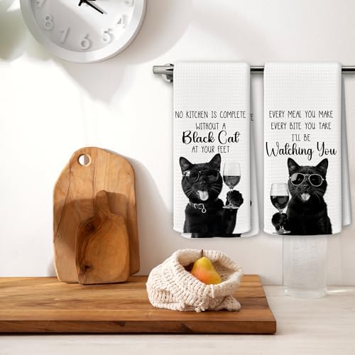 Cat Kitchen Towels Decor Set of 2 - Image 2