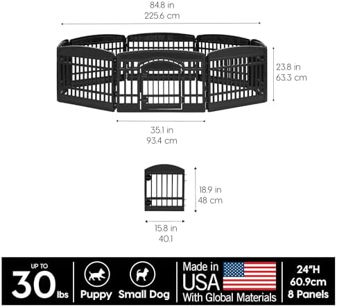 IRIS USA 8-Panel Dog Playpen - Image 3