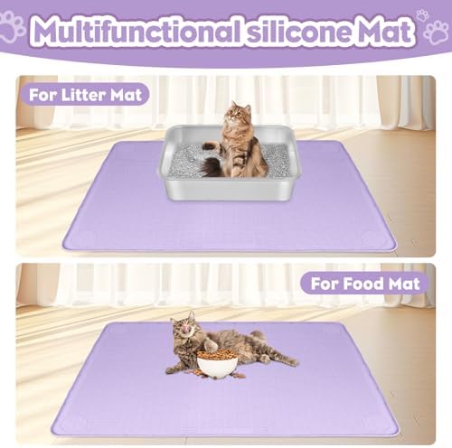 Silicone Cat Litter Mat for Litter Box 40”x28” Large Cat Mat - Image 6