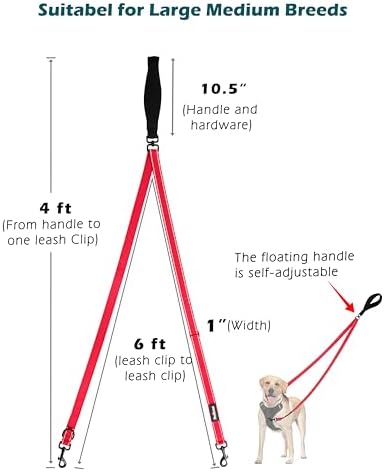 PetBonus Two Point Control Dog Leash, No Tangle Training Walking Leashes - Image 4