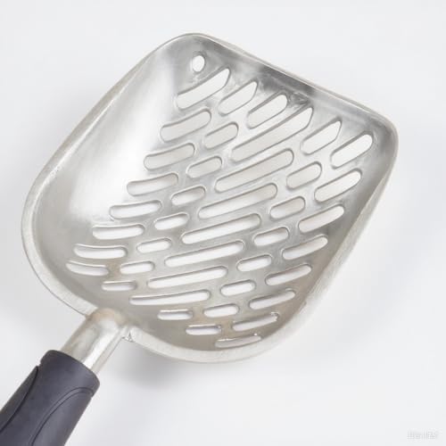 Navy Handle Giant Metal cat Litter Scoop Stainless Steel Oblique Hole Litter - Image 2