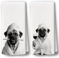 Dog Kitchen Towels Decor Set of 2 by BCUANGD