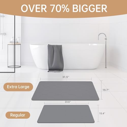 THMINS 2 Pack Extra Large Stone Bath Mat - Image 3