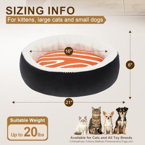 Sushi Cat Bed, Calming Small Dog Bed 21in - Image 4