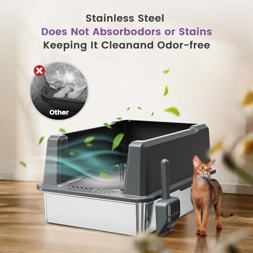 XXXL Stainless Steel Cat Litter Box - Image 4