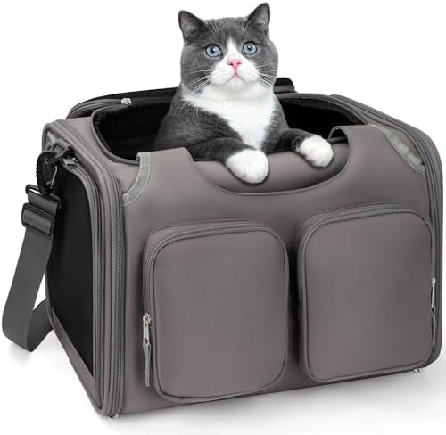 Dog Cat Carrier Airline Approved Collapsible Soft-Sided Pet Travel Bag by Unknown