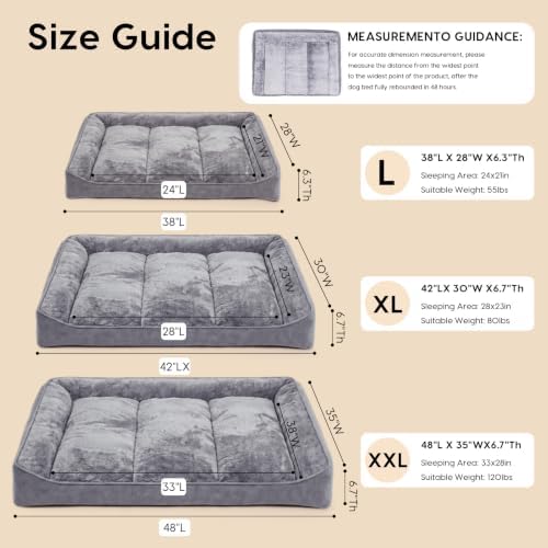 Orthopedic Dog Beds Large Sized Dog, Washable Dog Bed - Image 4