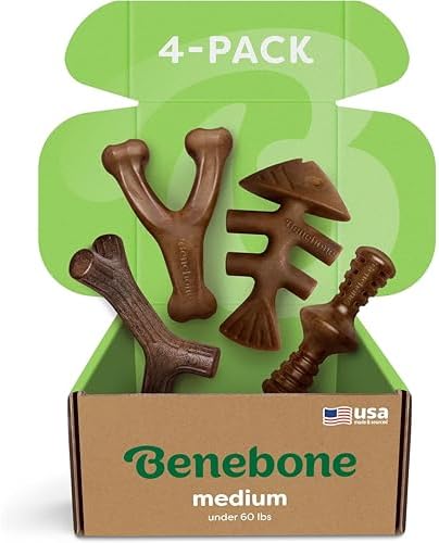 Benebone Medium 4-Pack Dog Toys by Benebone