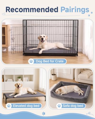 Extra Large Dog Crate Pad, Waterproof Wipeable Mat, 47x 29, Graphite Grey - Image 5