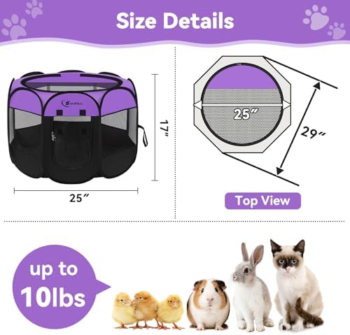 Siedihit Dog Cat Playpen, Puppy Pet Playpen, Small Dogs Tent Crates Cage - Image 3