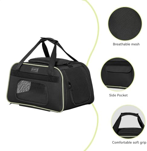 Petsfit Cat Carrier with Wheels, Removable Spinner Wheels - Image 6