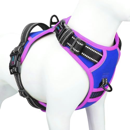 PHOEPET Upgraded No Pull Dog Harness, Reflective Adjustable Vest by PHOEPET