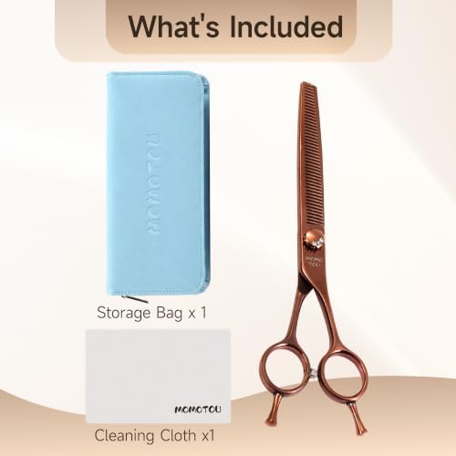 7'' Thinning Dog Grooming Scissors, 440C Stainless Steel Bronze Pet Grooming - Image 7