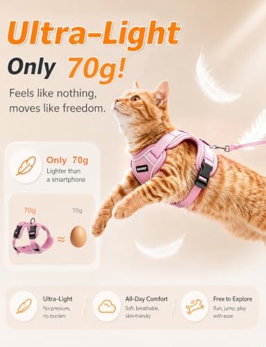 Cat Harness and Leash Set, Escape Proof Kitten Harness - Image 6