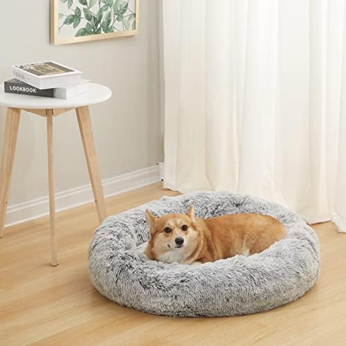 Bedfolks Calming Fluffy Donut Dog Bed - Image 2