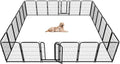 Metal Dog Playpen 45in H 24 Panels Heavy Duty Dog Fence by Petorldog