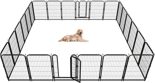 Metal Dog Playpen 40in H 24 Panels Heavy Duty Dog Fence by Petorldog