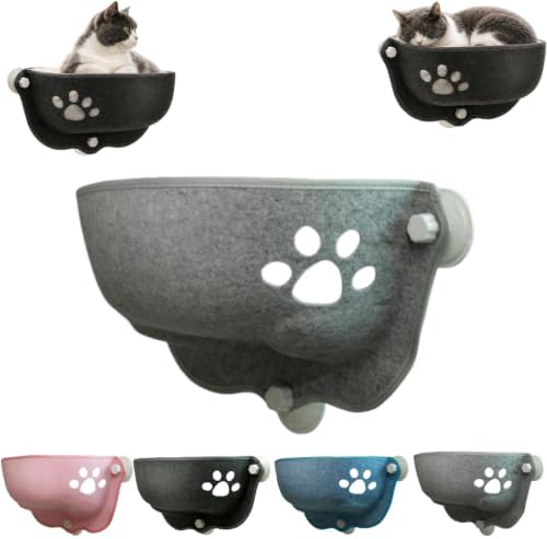 Cat Car Window Hammock with Soft Pad, Cat Car Window Seat，Gray：Large by Unknown
