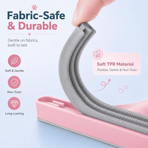 2 Pack Reusable Pet Hair Remover and Fabric Lint Scraper Set - Image 4