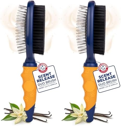 Arm & Hammer Deodorizing Pin & Bristle Dog Brush, Lily & Vanilla by ArmHammer