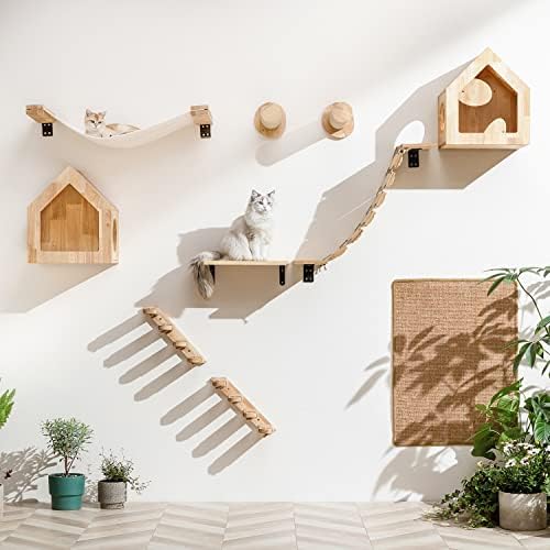 FUKUMARU Cat Wall Hammock, 34 x 13 inch Kitten Wall Furniture - Image 6