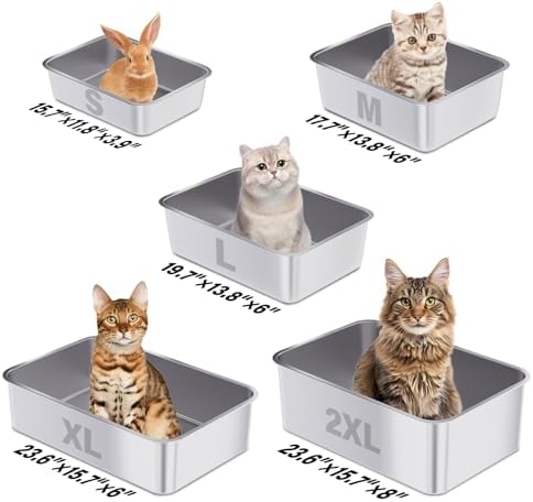 Stainless Steel Litter Box, Large Metal Litter Box - Image 6