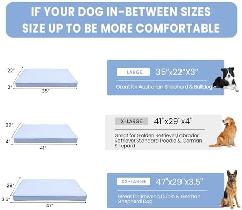 Cooling Dog Bed for Large Dogs, Orthopedic Memory Foam Pet Bed for Crate - Image 5
