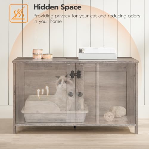 HOOBRO Litter Box Enclosure, Cat Litter Box Furniture - Image 6