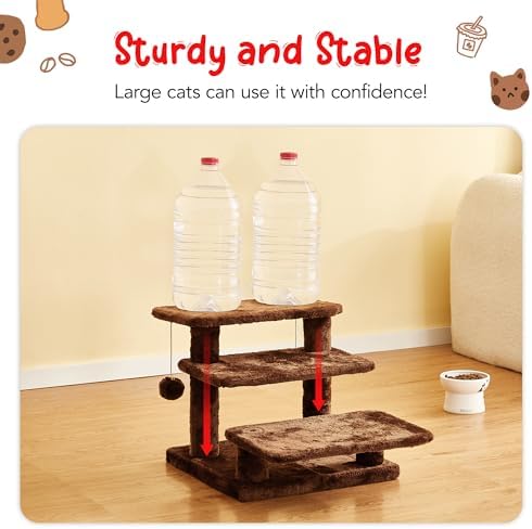 15''H Multi-Step Pet Stairs for High Beds & Sofas, 3-Step Cat Stairs - Image 5