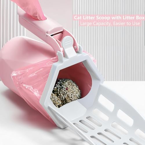 Cat Litter Scooper with Holder, 150 Poop Bags & Built-in Storage Box - Image 6
