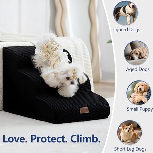GoGoBunny Ramp Dog Stairs for High Beds 22.6" H, 5-Step Dog Slope Stairs - Image 2
