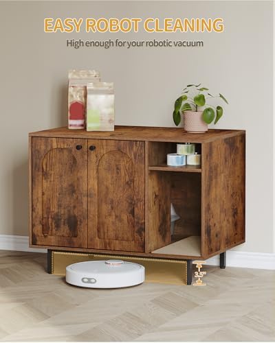 Hzuaneri Cat Litter Box Enclosure, Hidden Litter Box Furniture - Image 6