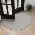 Mecko Half Circle 20"x32" Bath Mat Light Grey by Mecko
