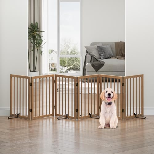 Dog Gates for Doorways, Freestanding Dog Gate Indoor, Foldable Pet Gates for - Image 4