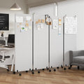 4 Panel Soundproof Room Divider W/Wheels, Office Divider by YASRKML